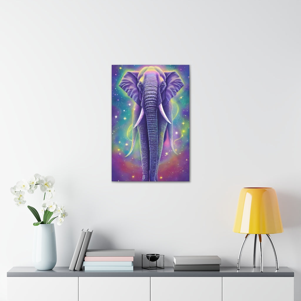 Cosmic Elephant Canvas Wrap