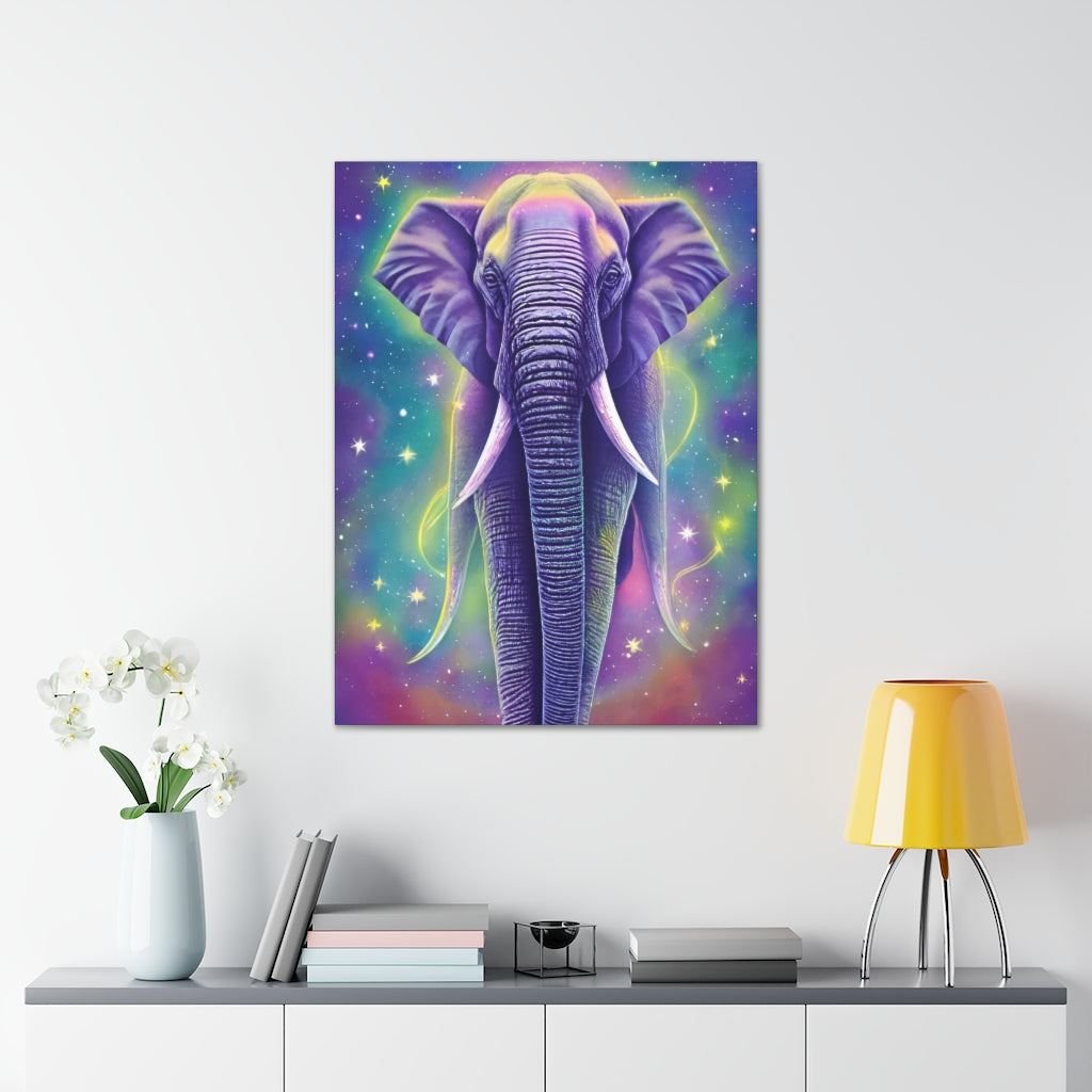 Cosmic Elephant Canvas Wrap