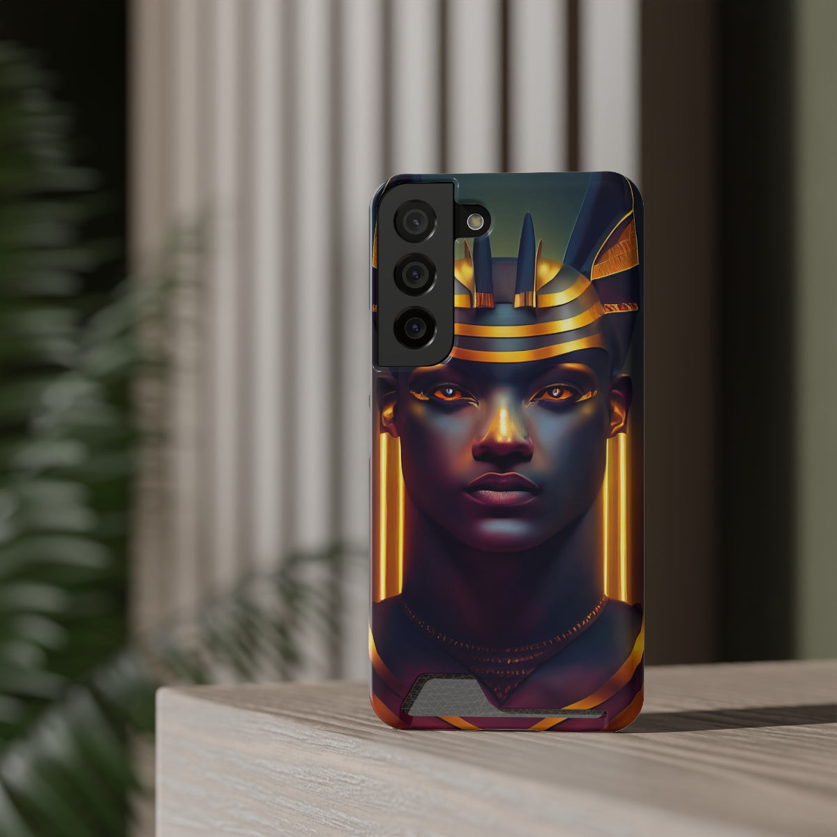 Humanoid Anubis Phone Case (w/ Card Holder)