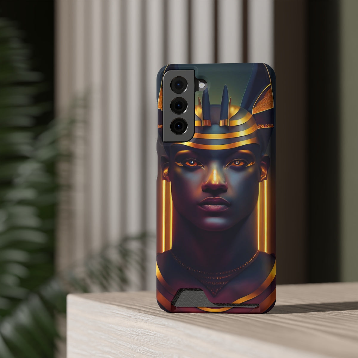 Humanoid Anubis Phone Case (w/ Card Holder)