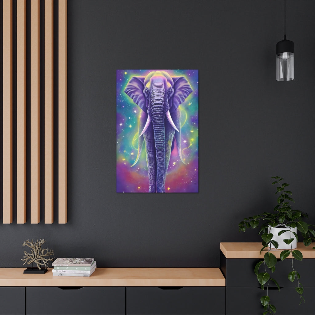 Cosmic Elephant Canvas Wrap