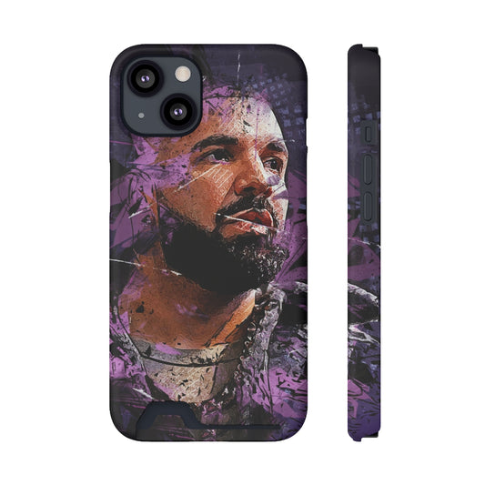 Drizzy Abstract Art Phone Case (w/ Card Holder)