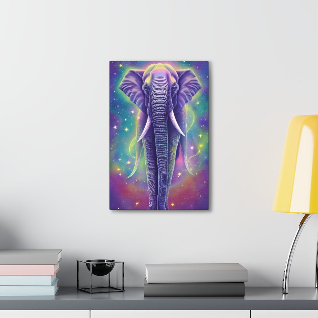 Cosmic Elephant Canvas Wrap