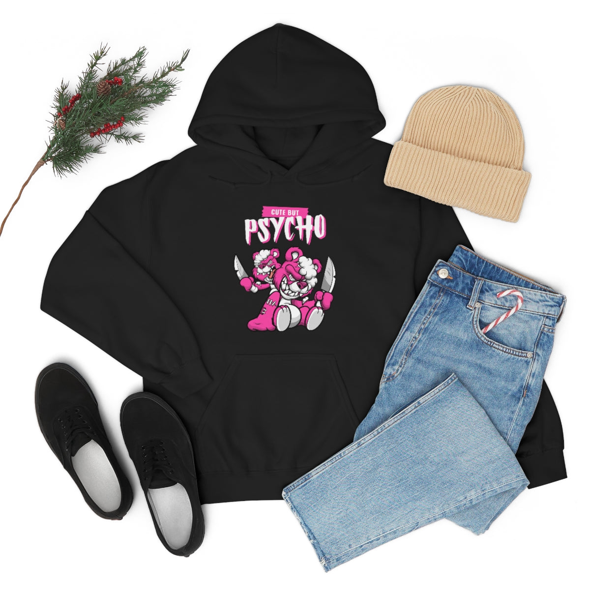 Cute But Psycho Cartoon Hoodie