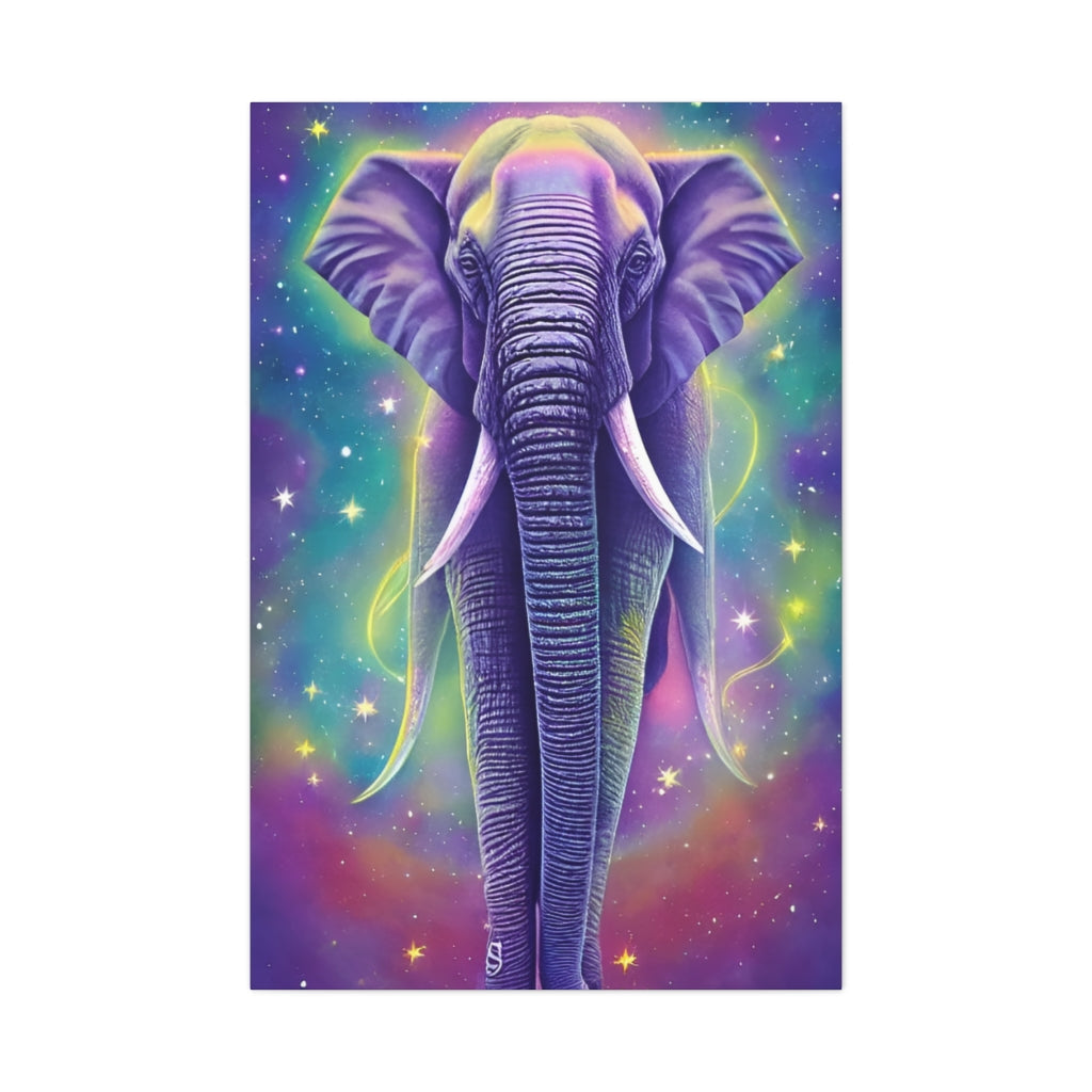 Cosmic Elephant Canvas Wrap