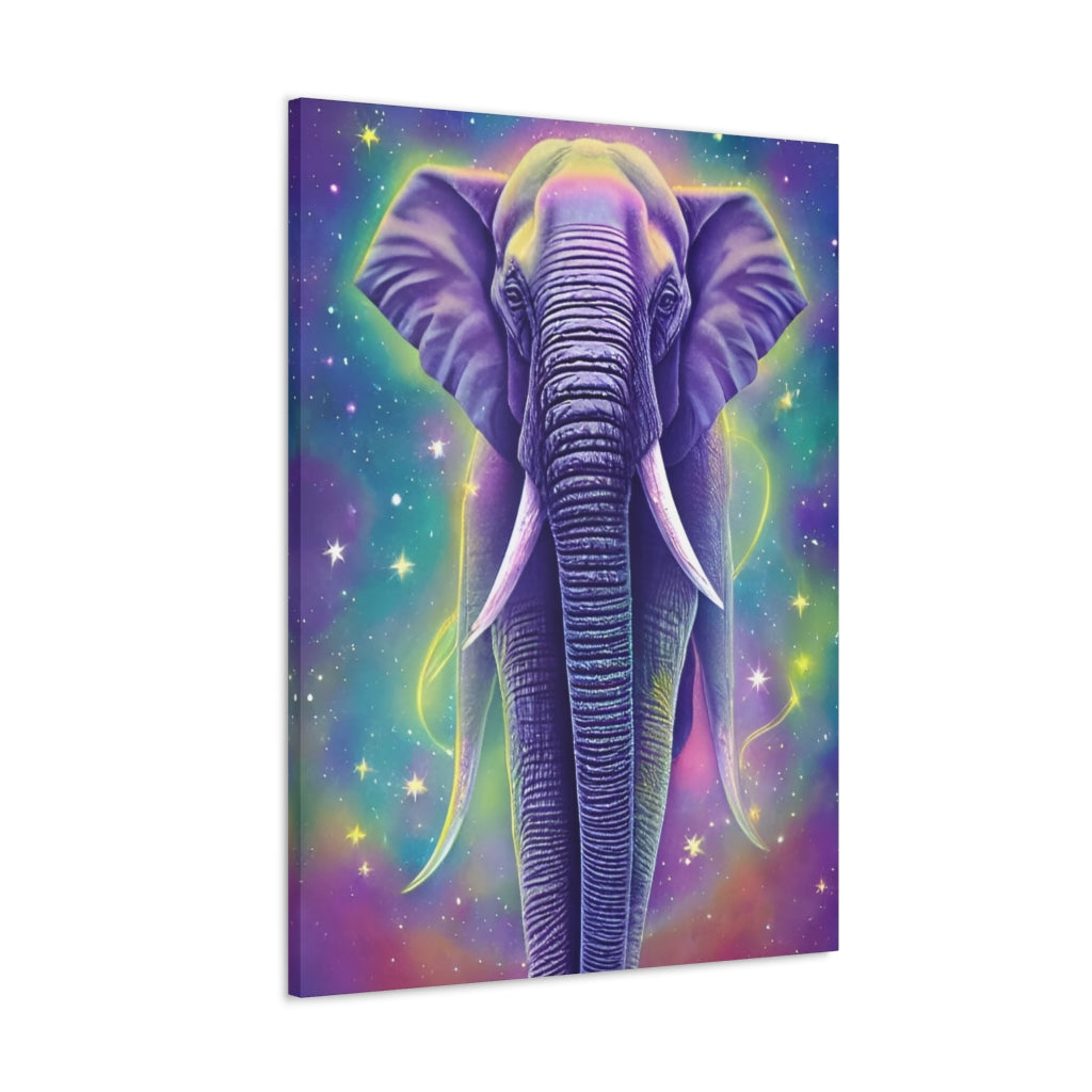 Cosmic Elephant Canvas Wrap