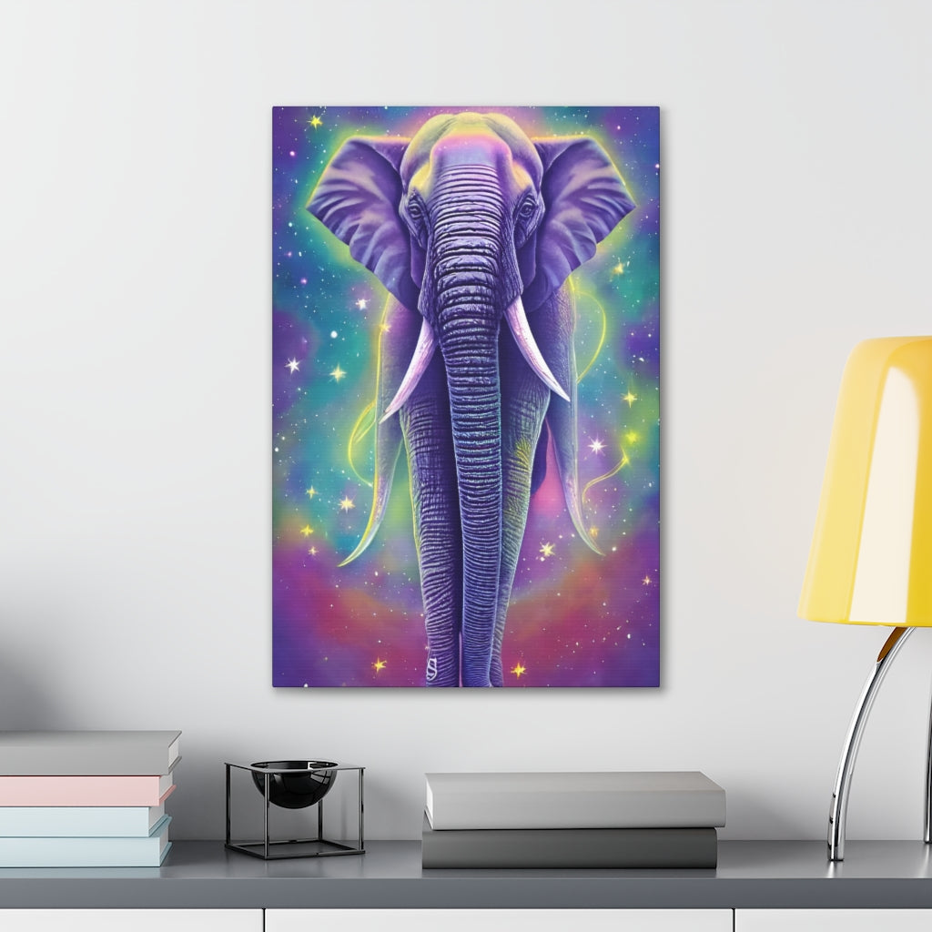 Cosmic Elephant Canvas Wrap