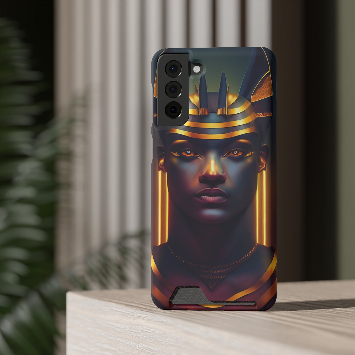 Humanoid Anubis Phone Case (w/ Card Holder)