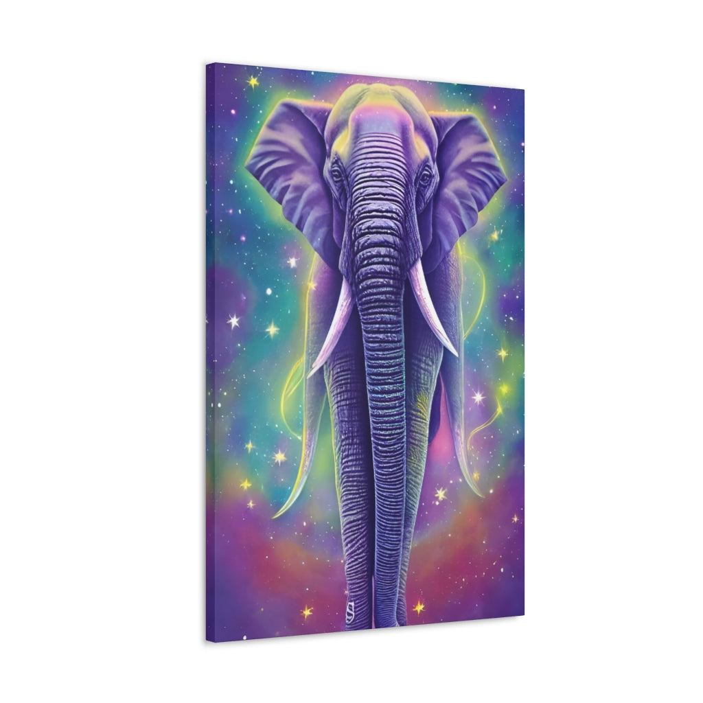 Cosmic Elephant Canvas Wrap