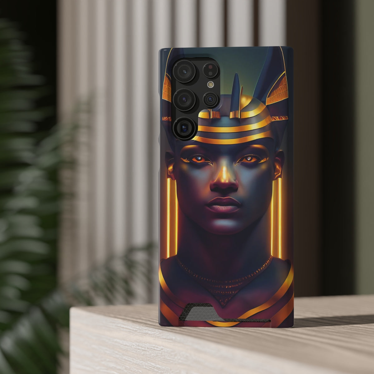 Humanoid Anubis Phone Case (w/ Card Holder)