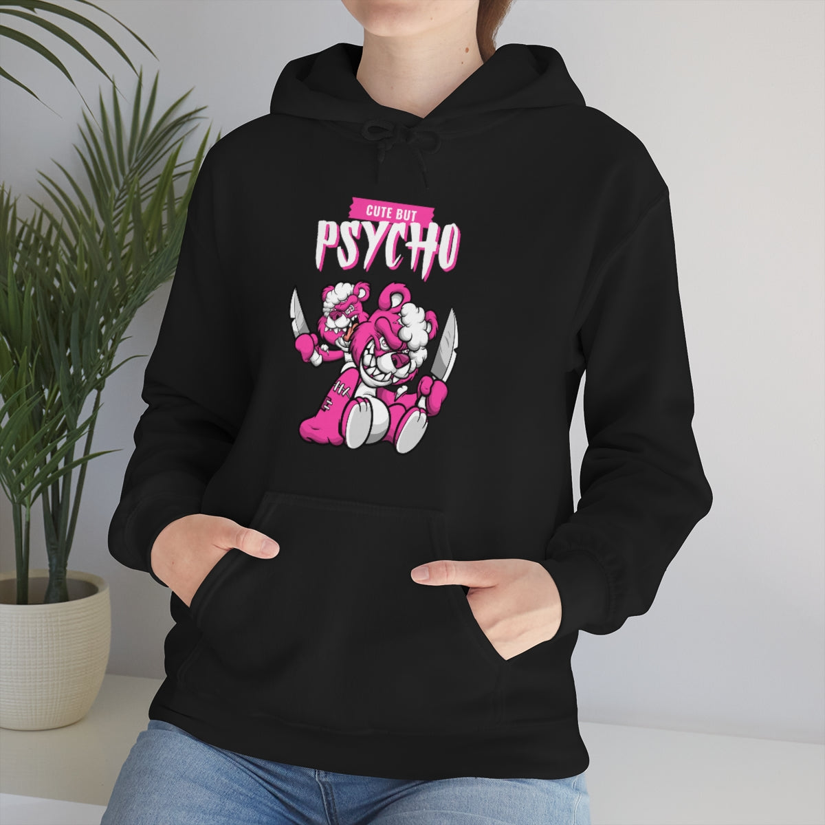 Cute But Psycho Cartoon Hoodie