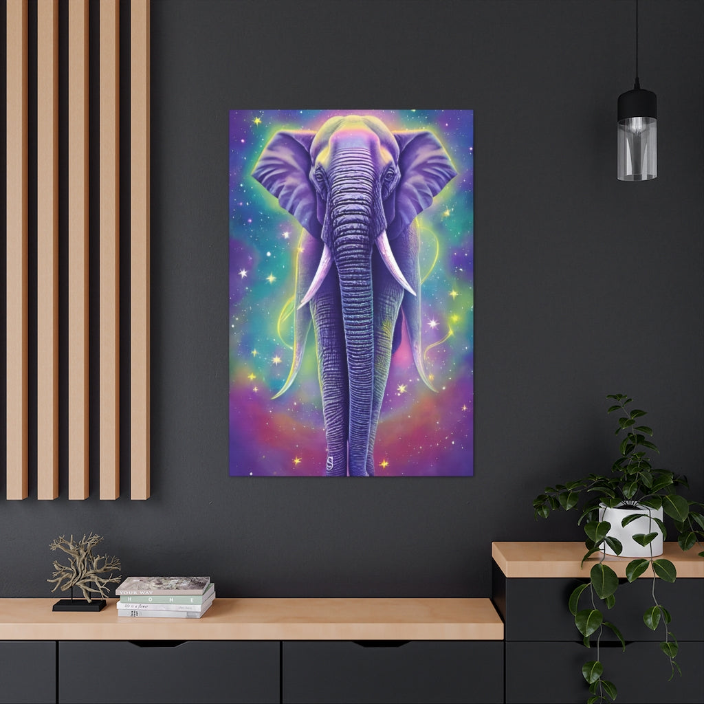 Cosmic Elephant Canvas Wrap