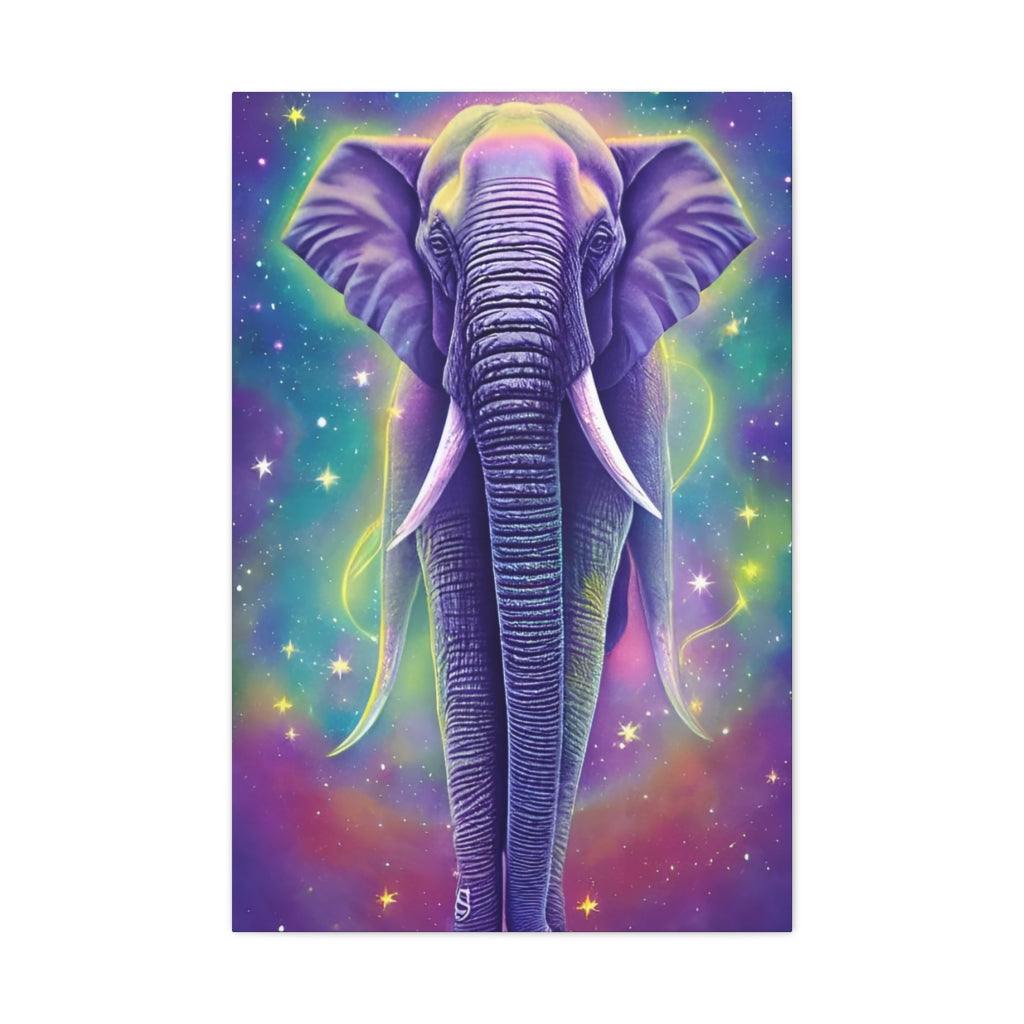 Cosmic Elephant Canvas Wrap