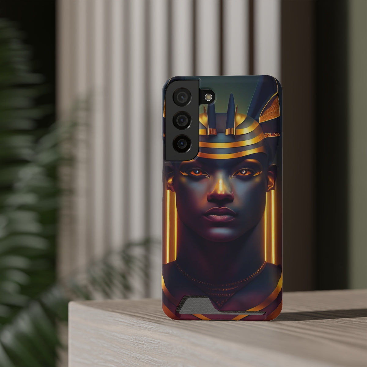 Humanoid Anubis Phone Case (w/ Card Holder)