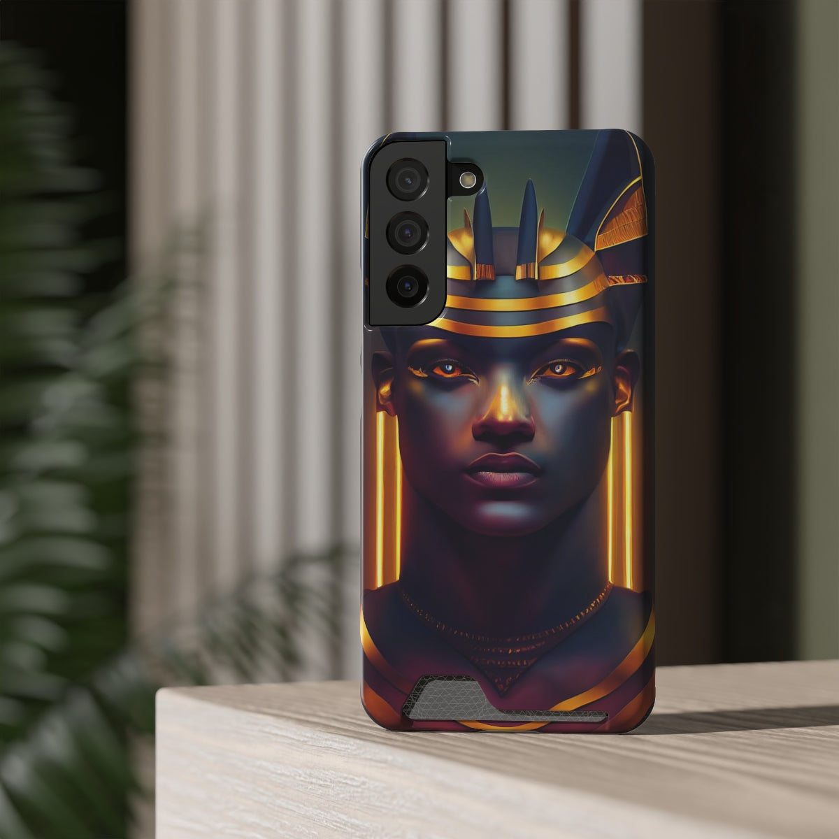 Humanoid Anubis Phone Case (w/ Card Holder)