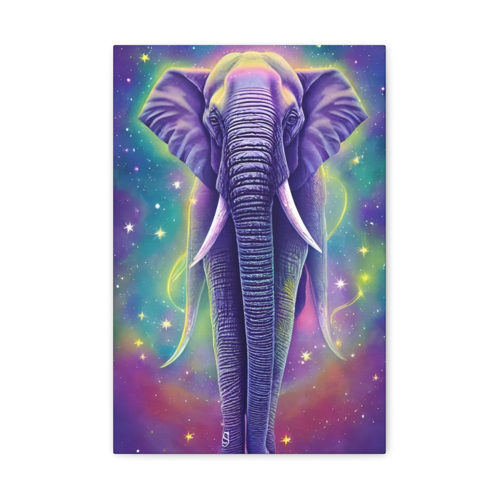 Cosmic Elephant Canvas Wrap