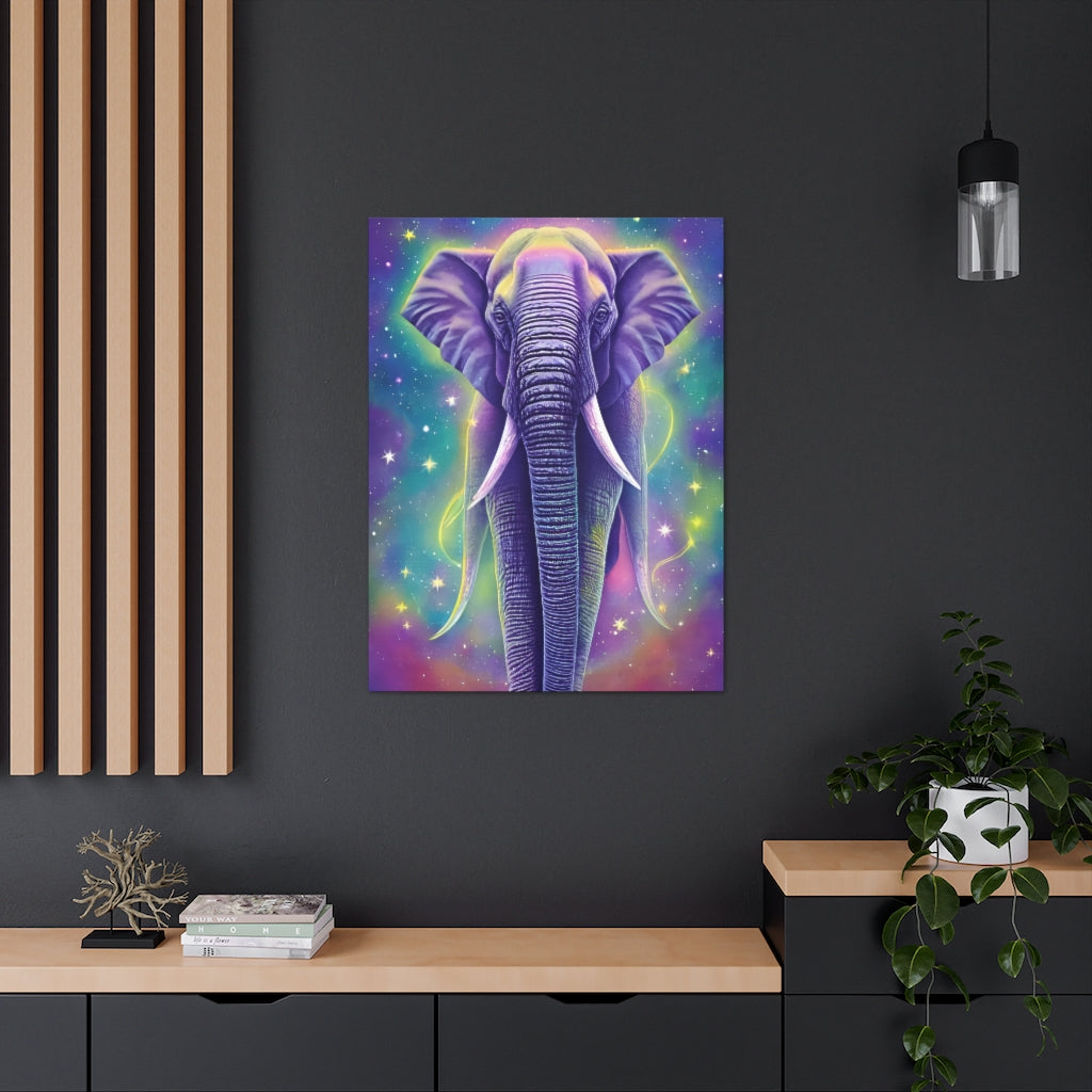 Cosmic Elephant Canvas Wrap